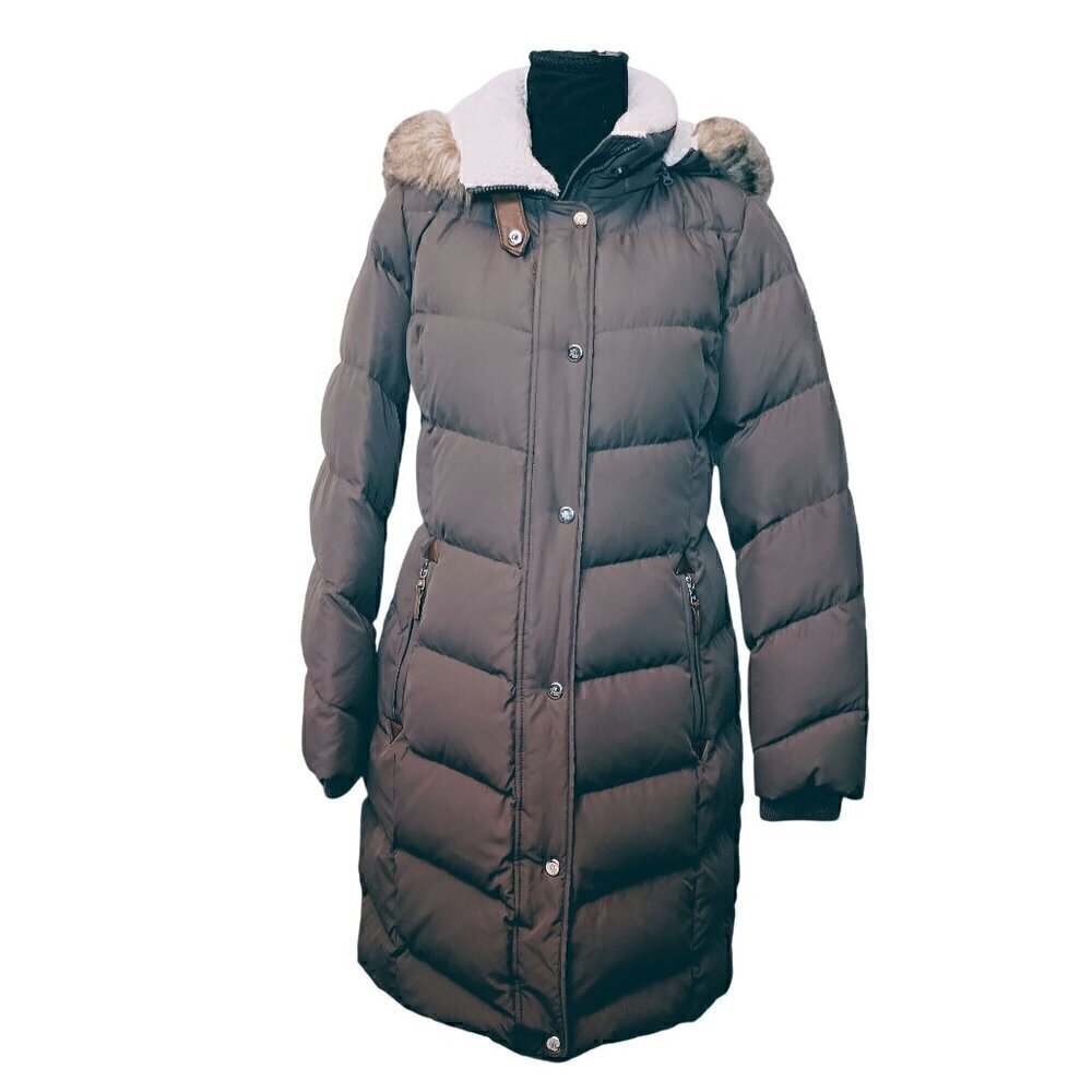 Lauren Ralph Lauren Faux Fur Trim Quilted Down & Feather Fill Hooded Puffer Coat